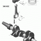 MXZ - 4-STROKE Коленчатый вал и поршни - 900 асе