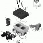 Expedition Sport 550F XP154 Блок цилиндров и мощностные клапана