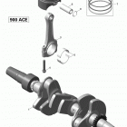 GSX LE 900ACE XS120 Коленвал и поршни