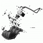 Skandic WT 900 ACE Коллектор воздухозаборника и корпус дросселя