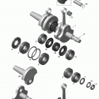 Summit Sport 600 XP146 Коленвал и поршни