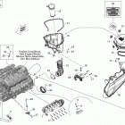 210 SP 430 Опора двигателя и глушитель воздухозаборника