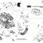 230 Wake 510 Опора двигателя и глушитель воздухозаборника
