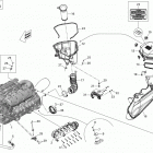 210 Wake 430 Опора двигателя и глушитель воздухозаборника