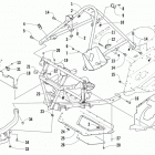 BEARCAT 7000 XT BLUE EARLY BUILD Передний бампер, рама и суппорт рулевого управлени...