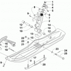 BEARCAT 2000 XT Blue (US), Blue Intl (OS) Ski and spindle assembly (os)