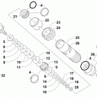 M 6000 SNO PRO 141 GREEN Задняя  подвеска, передний амортизатор