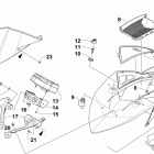 M 9000 SNO PRO 162 Orange (US), Green(US) Ветровое стекло и панель инструментов