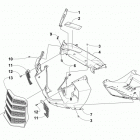 PANTERA 7000 XT LTD Black (US) Front fascia and center skid plate assembly