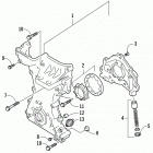 4-STROKE TRAIL Timing chain cover  /  oil pump assembly