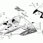 ZR 600 EFI CC (BLACK) Капот и ветровое стекло ( international)
