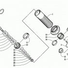 ZRT 600 Задняя  подвеска, передний амортизатор