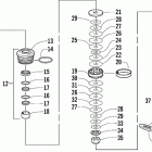 Z 440 SNO PRO Задняя подвеска ,задний амортизатор