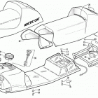 MOUNTAIN CAT 800 Топливный бак ,сиденье и задний фонарь