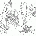TRIPLE TOURING 600 Опора двигателя и вариатор