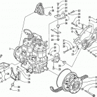 MOUNTAIN CAT 500 EFI Опора двигателя и вариатор