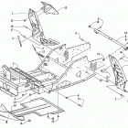 THUNDERCAT MC BLACK Front frame and footrest assembly (mc)