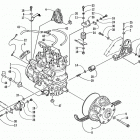ZR 440 SNO PRO Опора двигателя и вариатор