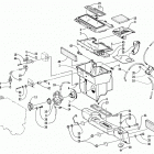 PANTHER 340 Carburetor, fuel pump, and air silencer assembly