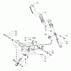 EXT 600 Rear suspension  /  front arm assembly