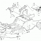 COUGAR Front frame, footrest, and belt guard assembly