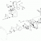 EXT 580 EFI DX Air silencer and oil tank