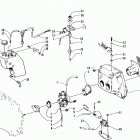 BEARCAT 550 Carburetor, fuel pump, oil tank, and silencer
