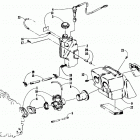 CHEETAH 440 2-SPEED Oil  /  water tank, carburetor, and silencer assem...