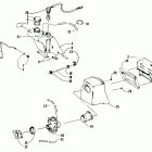 LYNX Oil tank, carburetor, and silencer assemblies