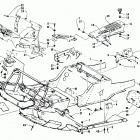EXT EFI MOUNTAIN CAT Front frame, belly pan and footrest assembly