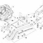 TRV 700 EPS SE L7E BLACK Двигатель и глушитель