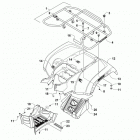 ATV 1000 MUD PRO SE EPS White (US) Задний багажник ,крыло и подножки
