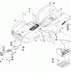 ATV 90 2X4 UTILITY Red (US) Body panel and headlight assembly