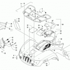 ATV 500 GREEN Передний багажник крыло и фара