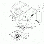 TRV 550 XT EPS L7E WHITE Rear body panel, footwell, and taillight assemblie...