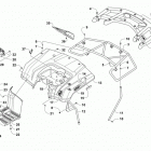 ATV ALTERRA 450 Red (US), Green (US) Заднее крыло ,багажник и фонари
