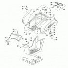 ATV 150 UTILITY  Green (US) Rear body panel and taillight assemblies