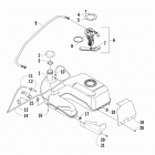 ATV 500 RED Топливный бак