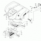 TRV 1000 XT L7e RED Заднее крыло и подножки