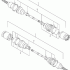 LT-F250F Quad Runner 4WD Front drive shaft (model k1 / k2)