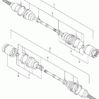 LT-F250F Quad Runner 4WD Front drive shaft (model x / y)