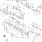 LT-F250F Quad Runner 4WD Механизм  переключения передач