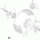 LT-F250F Quad Runner 4WD Заднее колесо левое