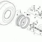 ATV 300 DVX EU GREEN Front wheels and brake assembly