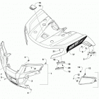 ATV XR 700 XT EFT BLACK Front body panel and headlight assemblies