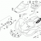 ATV 300 2X4 UTILITY RED Front body and headlight assembly
