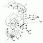 ATV 550 EFT BLACK Задний багажник ,крыло и подножки