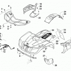 ATV 400 4X4 EFT GREEN Передний багажник крыло и фара