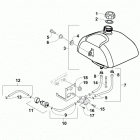 ATV ALTERRA 90 RED Топливный бак