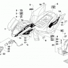 ATV 90 2X4 DVX GREEN Body panel and headlight assembly